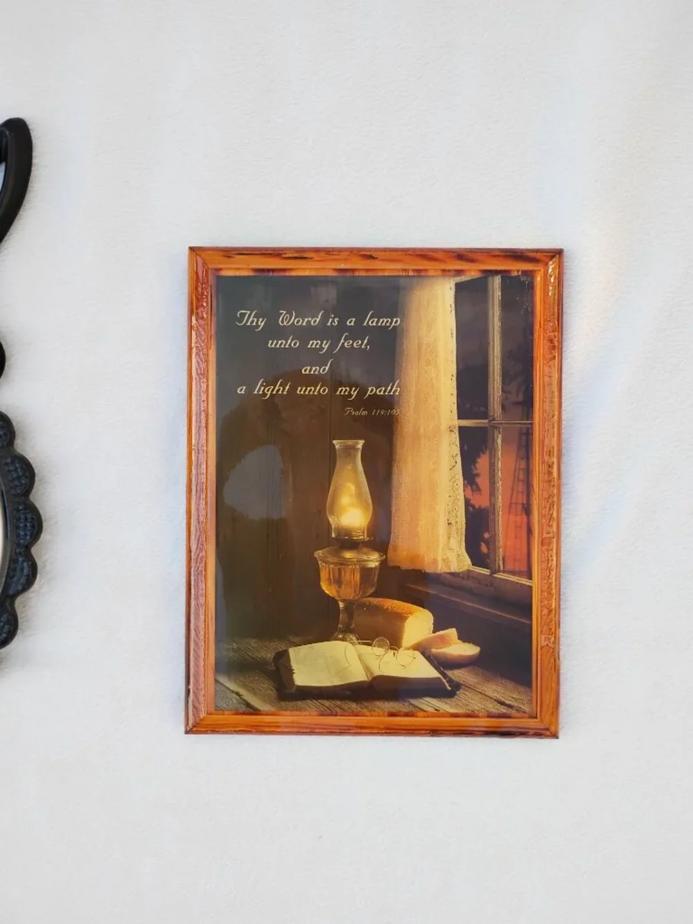 Lot of 2 Vintage Trivet Pot Holder & Wood Wall Signage Plaque Encouraging Decor